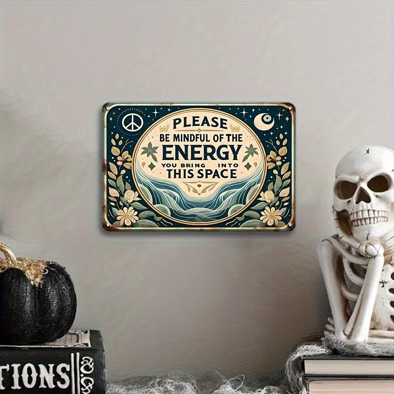 【20*30cm/8*12inch】Vintage Metal Tin Sign, 1 Count Letter & Floral Pattern Decorative Plaque, Wall Decor for Home Living Room Bedroom Bar Cafe Restaurant, Vintage Garage Signs