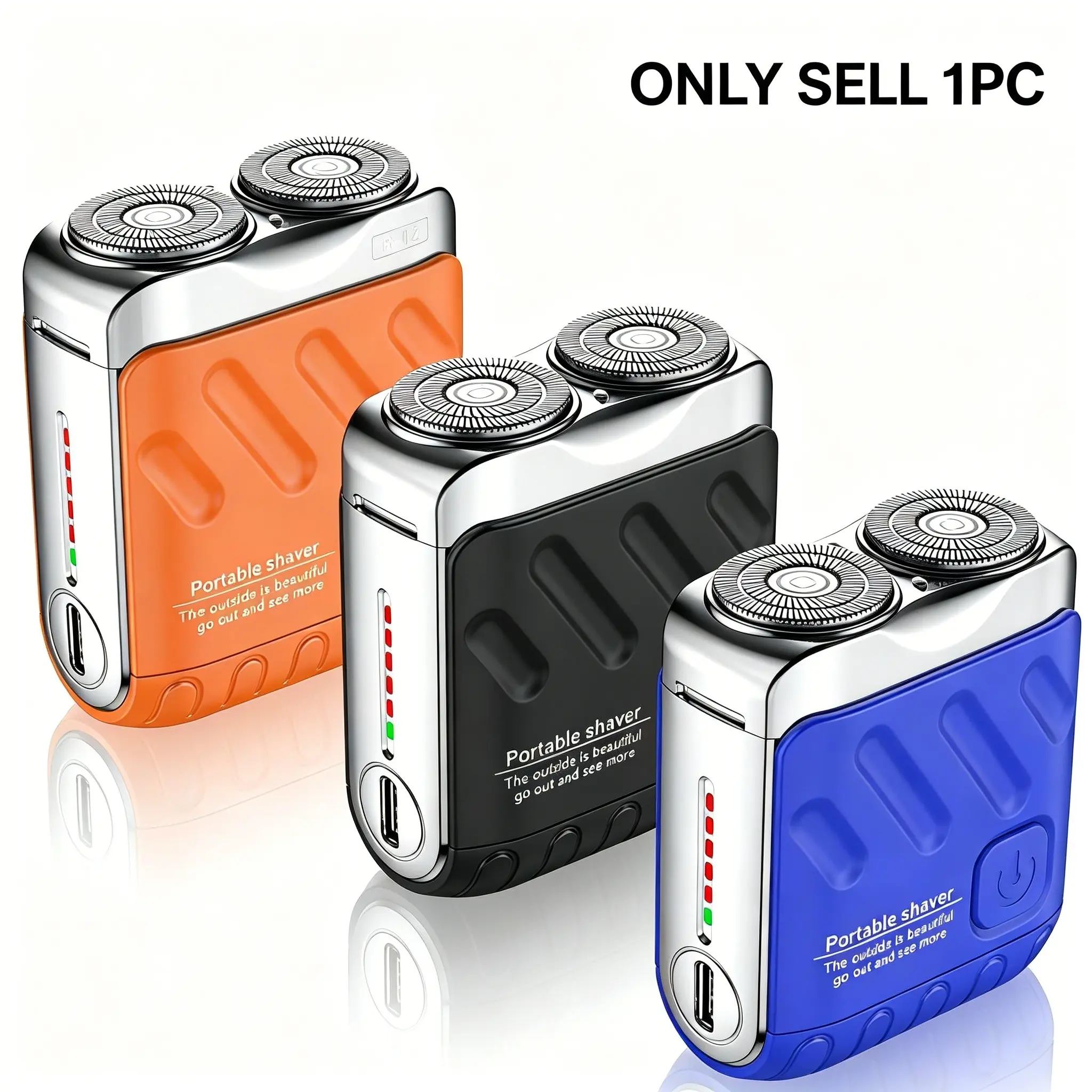 USB-C Fast Charging Mini Pocket Waterproof Travel Electric Shaver for Men, 9000 Rpm High-Speed Motor, Ideal for Home, Travel & Outdoor Use, Rechargeable Shaver