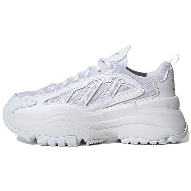 Adidas Originals Ozgaia Women's Low-Top Casual Sneakers in White Synthetic Leather and Mesh Verifiable, with credentials and supporting global authentication