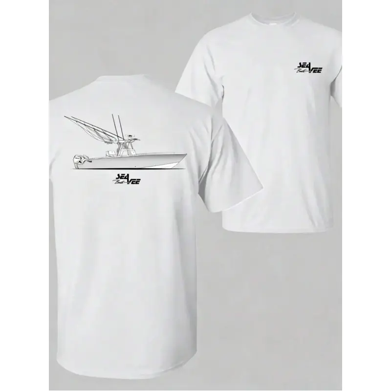 180gOffshore Center Console Ship Graphic T-Shirt, Soft Cotton Blend Marine Apparel, Unisex Deep-Sea Fishing Shirt, Gift For Boat Enthusiasts.