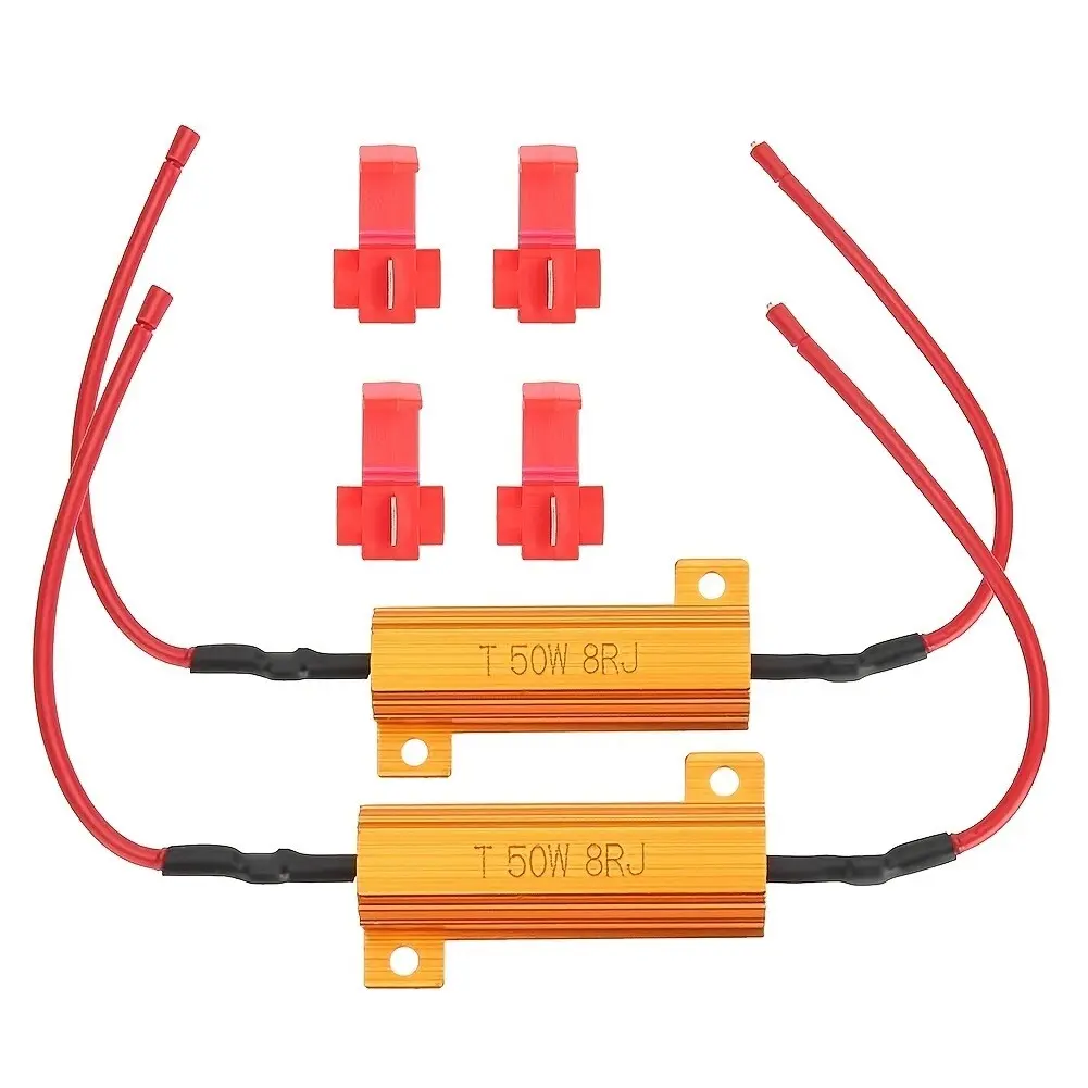 2pcs LED Indicator Ballast Load Resistor Flash Rate Relay Turn Signal Bulbs 50W 6 ohm Load Resistor