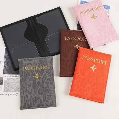 1pc Multifunctional Leopard Print Travel Passport Holder, Passport Cover, Credit Card Wallet, Passport Protector For Travel Lightweight Waterproof Portable Essential Travel Accessories Travel Essentials