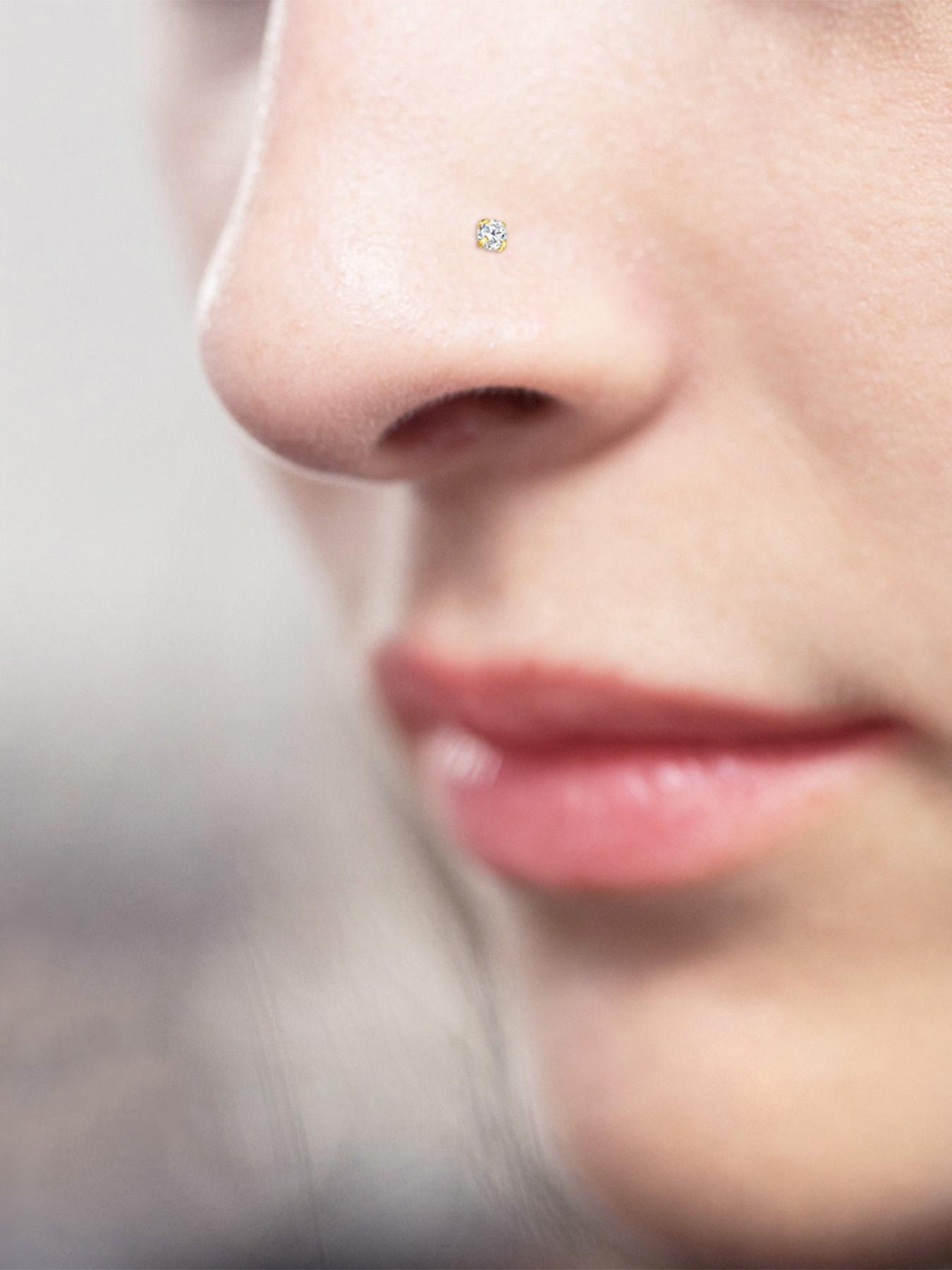 Minimalist Nose Ring, Spiral Nose Ring, Stainless Steel Nose Studs, Hypoallergenic Corkscrew Nose Piercing Stud Jewelry for Women Men, Body Jewelry for Daily