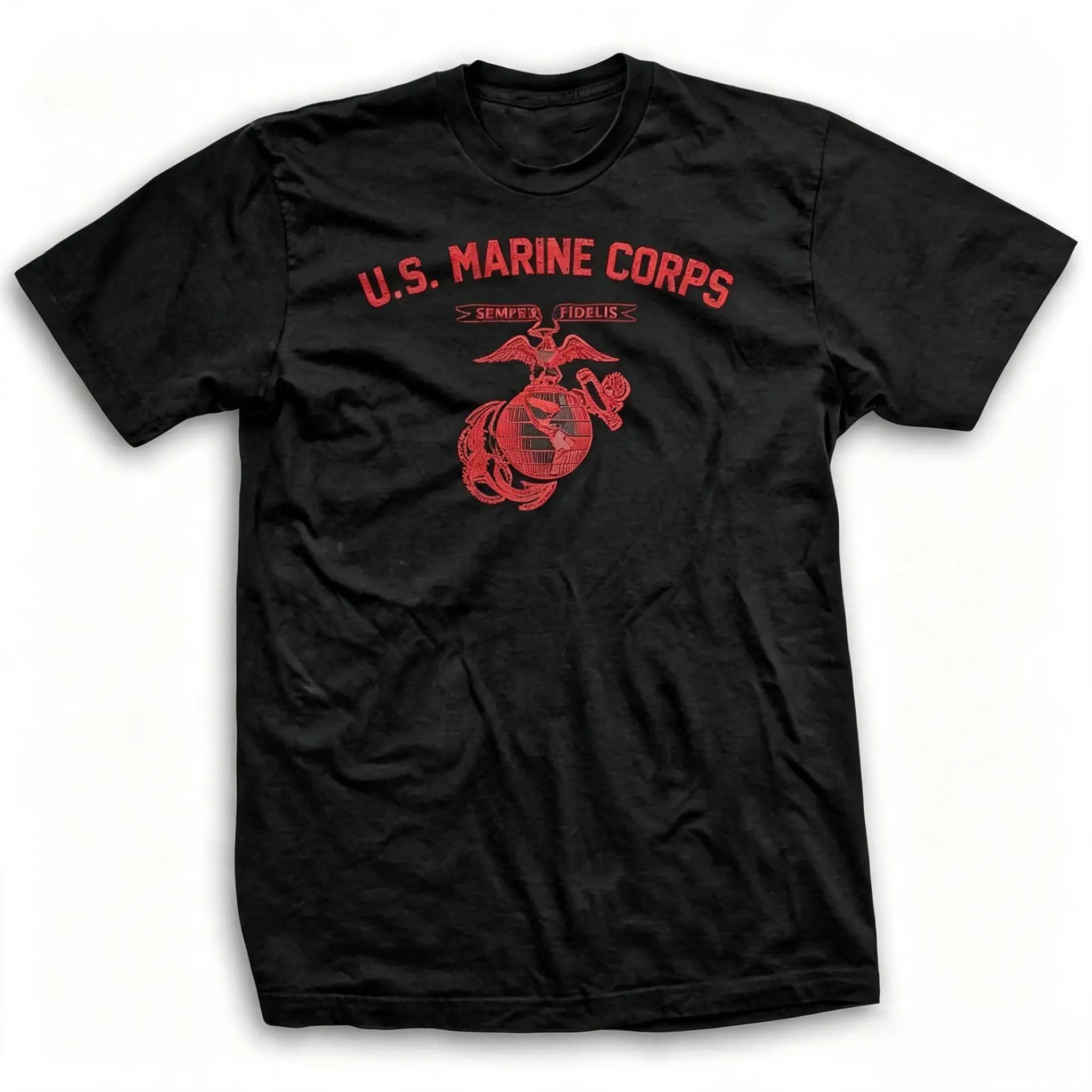 WW2 Vintage USMC Training T-Shirt, Retro Marine Corps Military Graphic Tee, Patriotic Veteran Tribute Shirt, Classic War History Apparel, Unisex Cotton T-Shirt LK00041TD