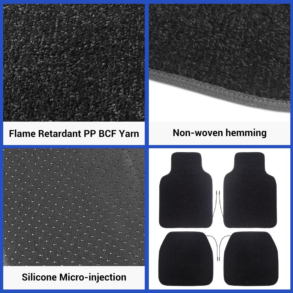 Luxury Starlight LED Car Floor Mats, 4pcs Starry Star Light Floor Mats Fiber Optic Lights APP/Remote Control Music Mode Sound Activated Interior Lights for Cars, SUVs, Trucks