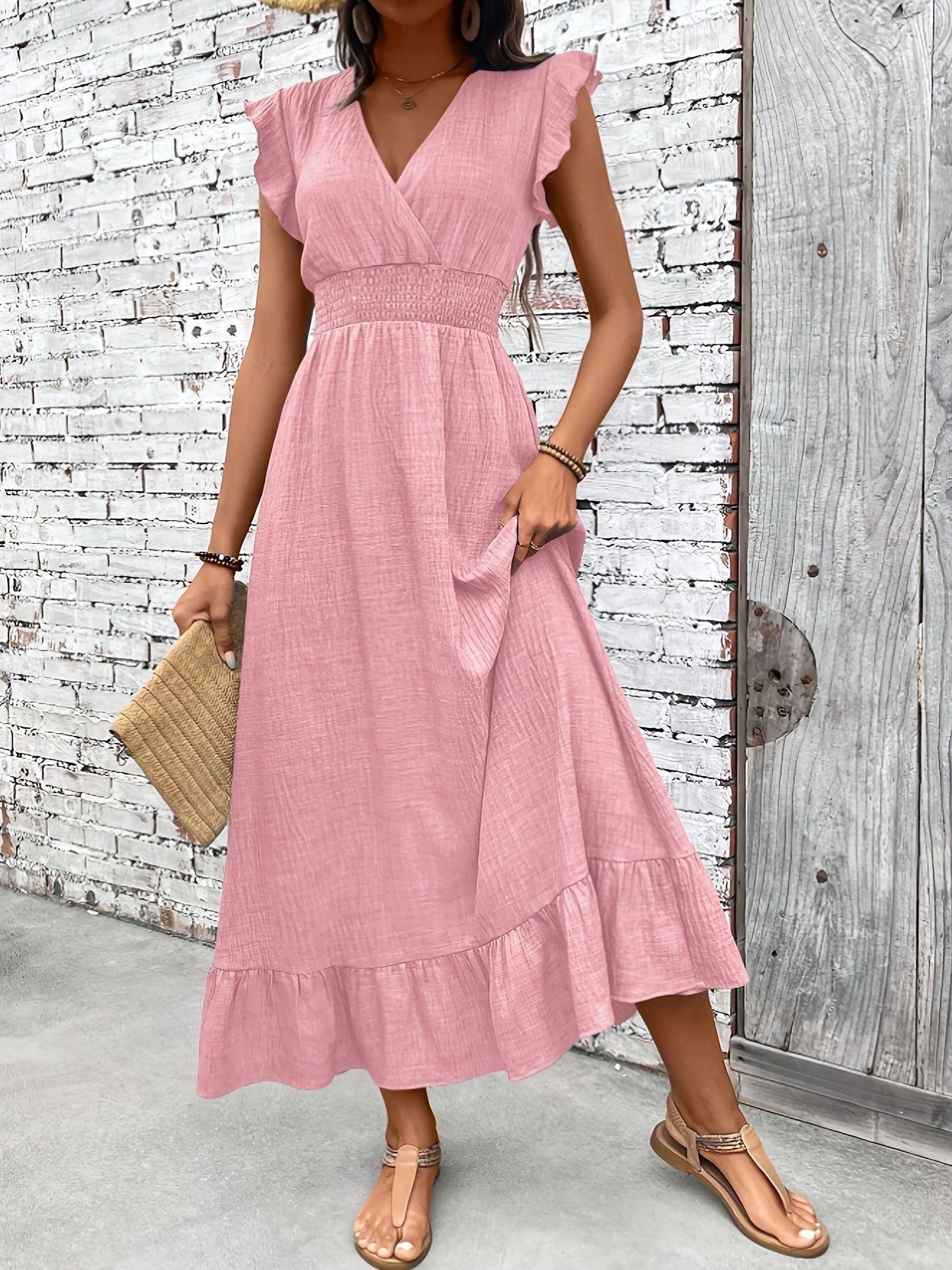 2026 Women's Fashion Elegant Long Dress Beach Vacation Waist-Narrow Dress Spring and Summer Style