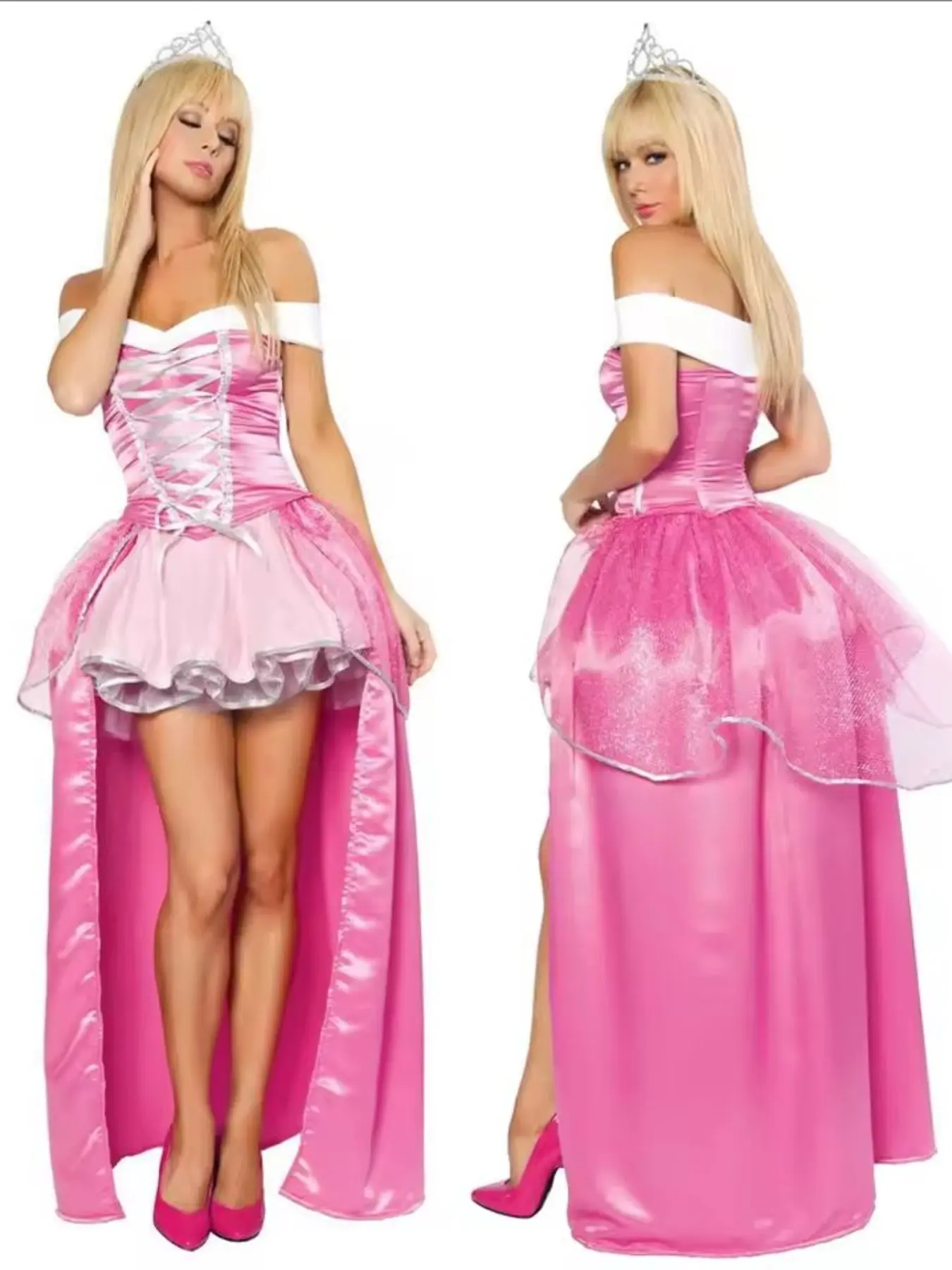 Princess Dress for Women, Sleeping Beauty Costume, Fantasy Costume, Fairy Tale Dress, Halloween, Fitted Cartoon Pattern, All Seasons, Outfit