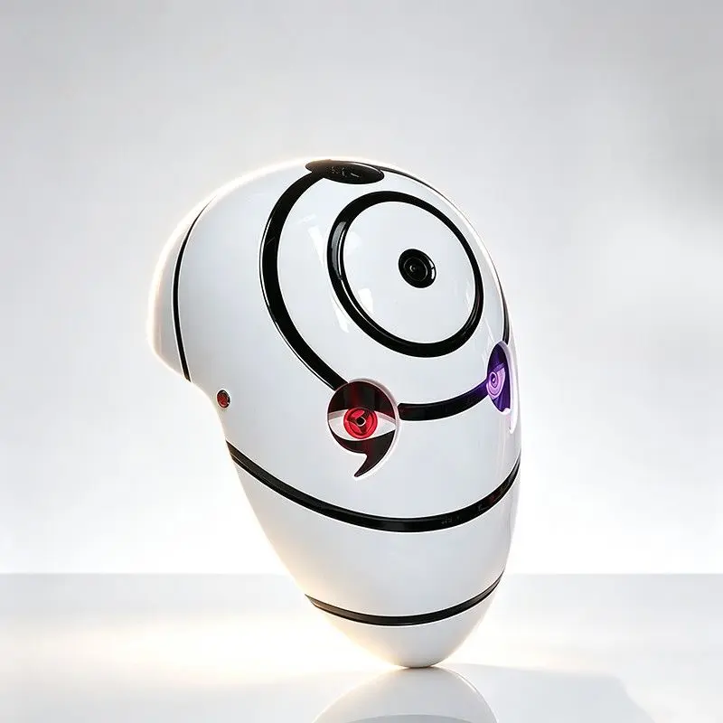 White LED Glowing Eye Cosplay Full Face Mask ABS Rechargeable Costume Helmet Anime Themed Party Dress Up Prop Fan Collectible Gift Naruto