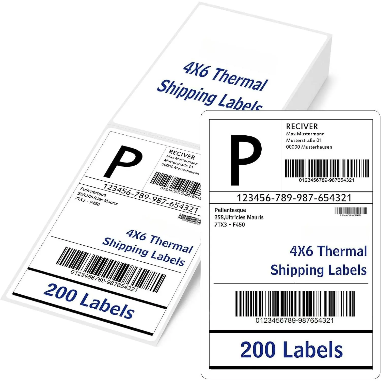 Thermal Labels 4x6 200 Labels Fanfold Direct Shipping Labels | Perforated and  Adhesive Mailing Stickers Paper Thermal Printer Sticker for  Printer Shipping Supplies