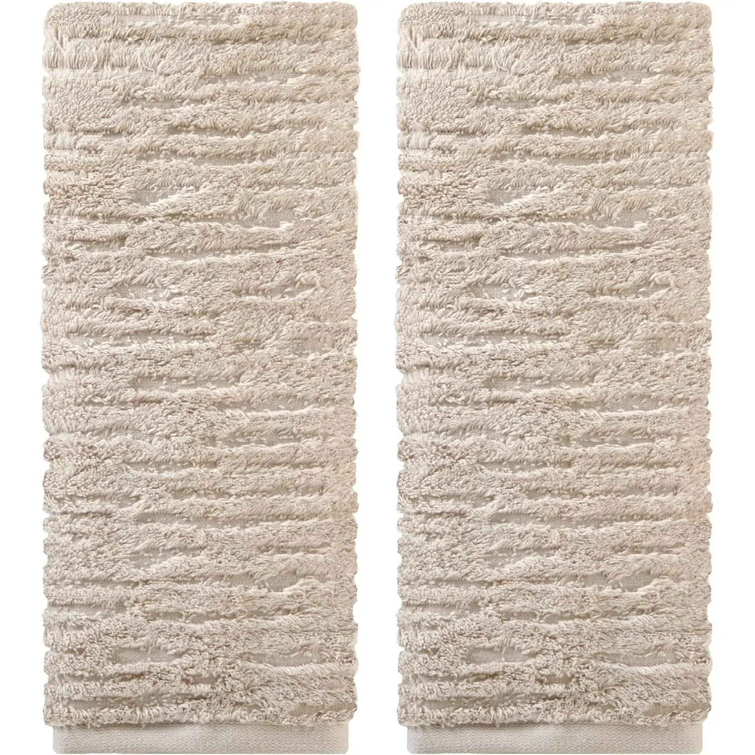 Cotton Luxury 2-Piece Hand Towel Set, Oatmeal