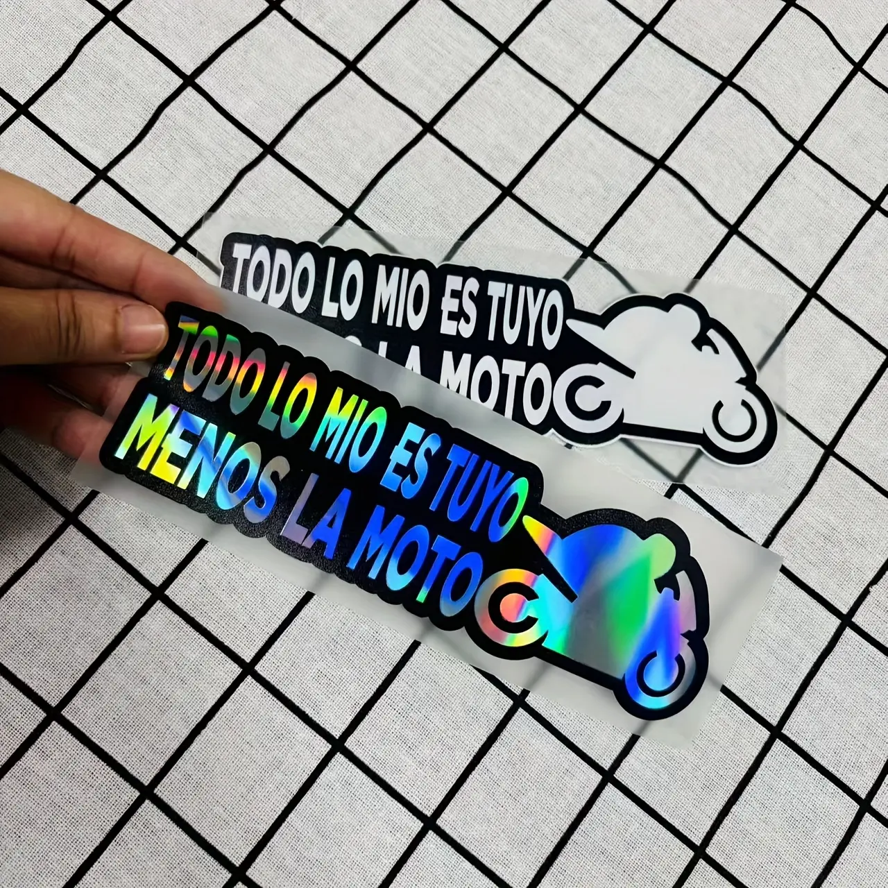 1 Fun Creative Motorcycle Sticker "My Everything Is Yours Except This Bike" - Durable Scratch Resistant Decorative Sticker Decal for Fuel Tank Side Panels, Guards, and Body, Motorcycle Decoration