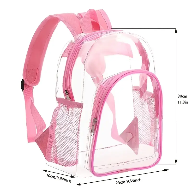 Fashionable Transparent Backpack, Student Bag, Everyday Outing Backpack