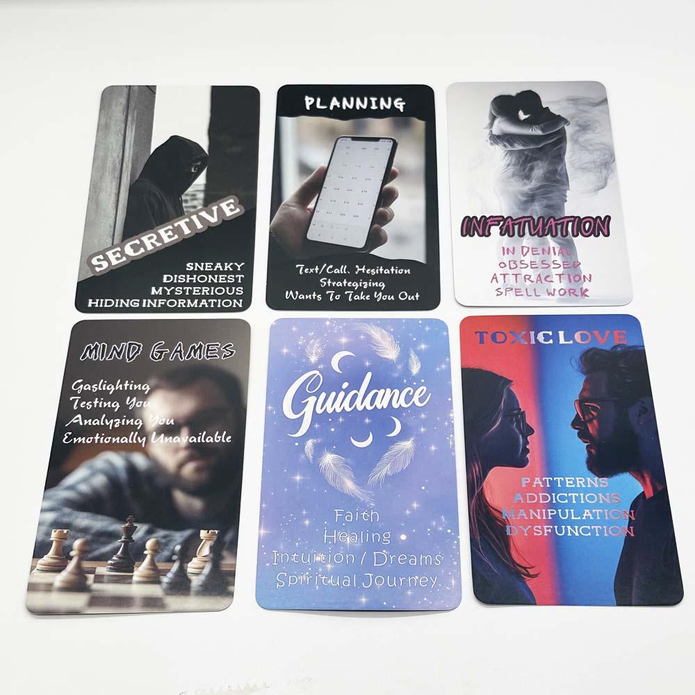 Tarot Card Game, 1 Box Tangled Love Card Deck, Card Games Oracle for The Ones Who Loved Too Deeply and Got Lost in It, Emotional Cards