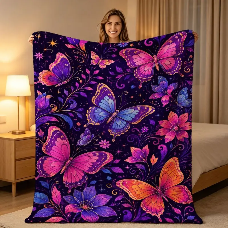 Super soft plush cover blanket - Lightweight, comfortable and warm fleece blanket - Suitable for sofa beds, camping and outdoor activities, living room and office. The perfect gift for birthdays, anniversaries, holidays and home decoration. All-season bre