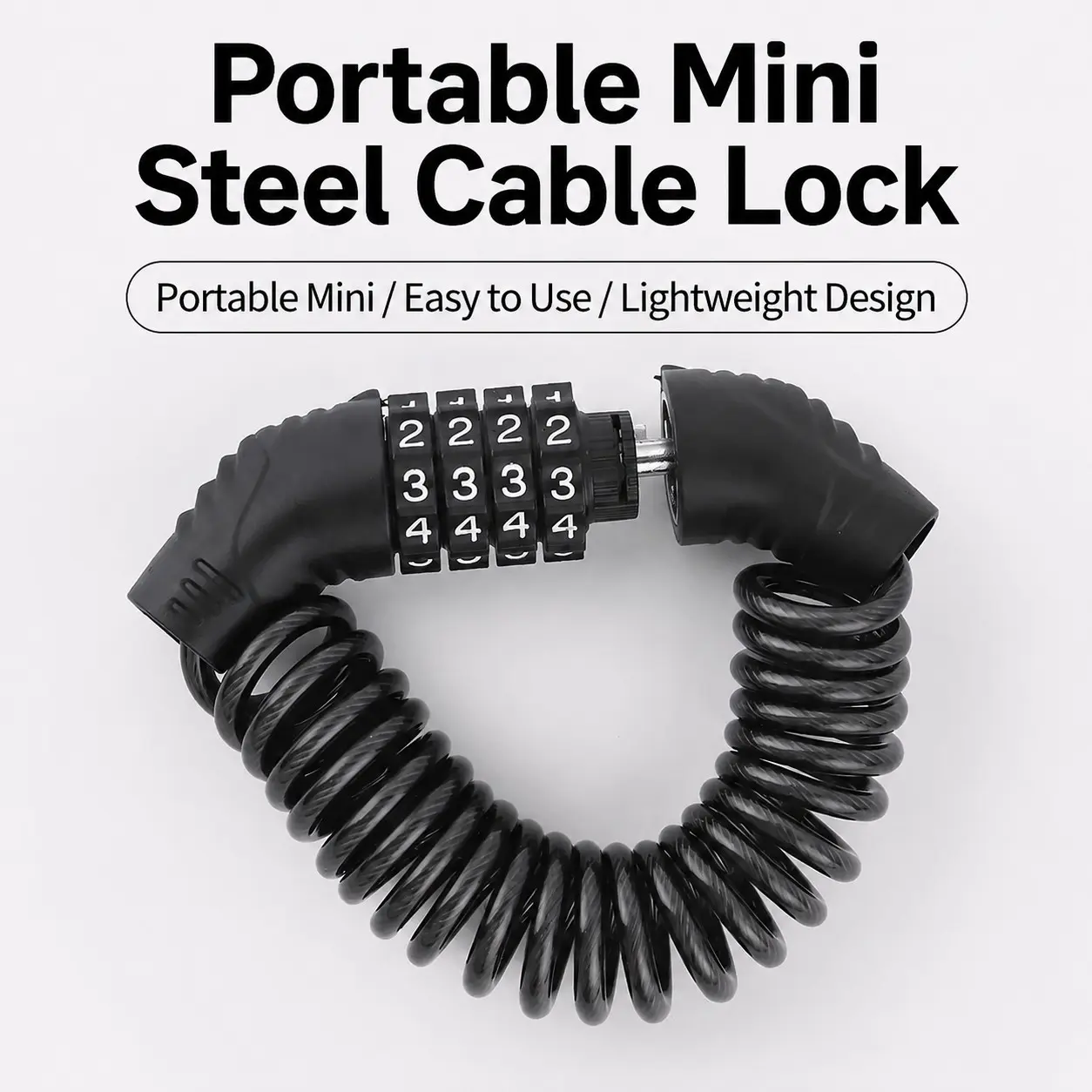 Multi-Function Steel Cable Password Lock, Bike Motorcycle Helmet Lock, Outdoor Gear Bag Luggage Lock, Secure Storage Solution