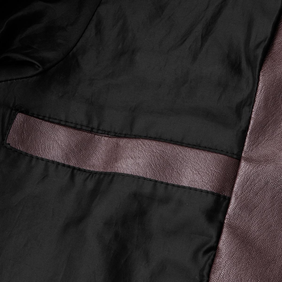 Men's Retro Jacket Chic Street Style Faux Leather Jacket For Fall Winter