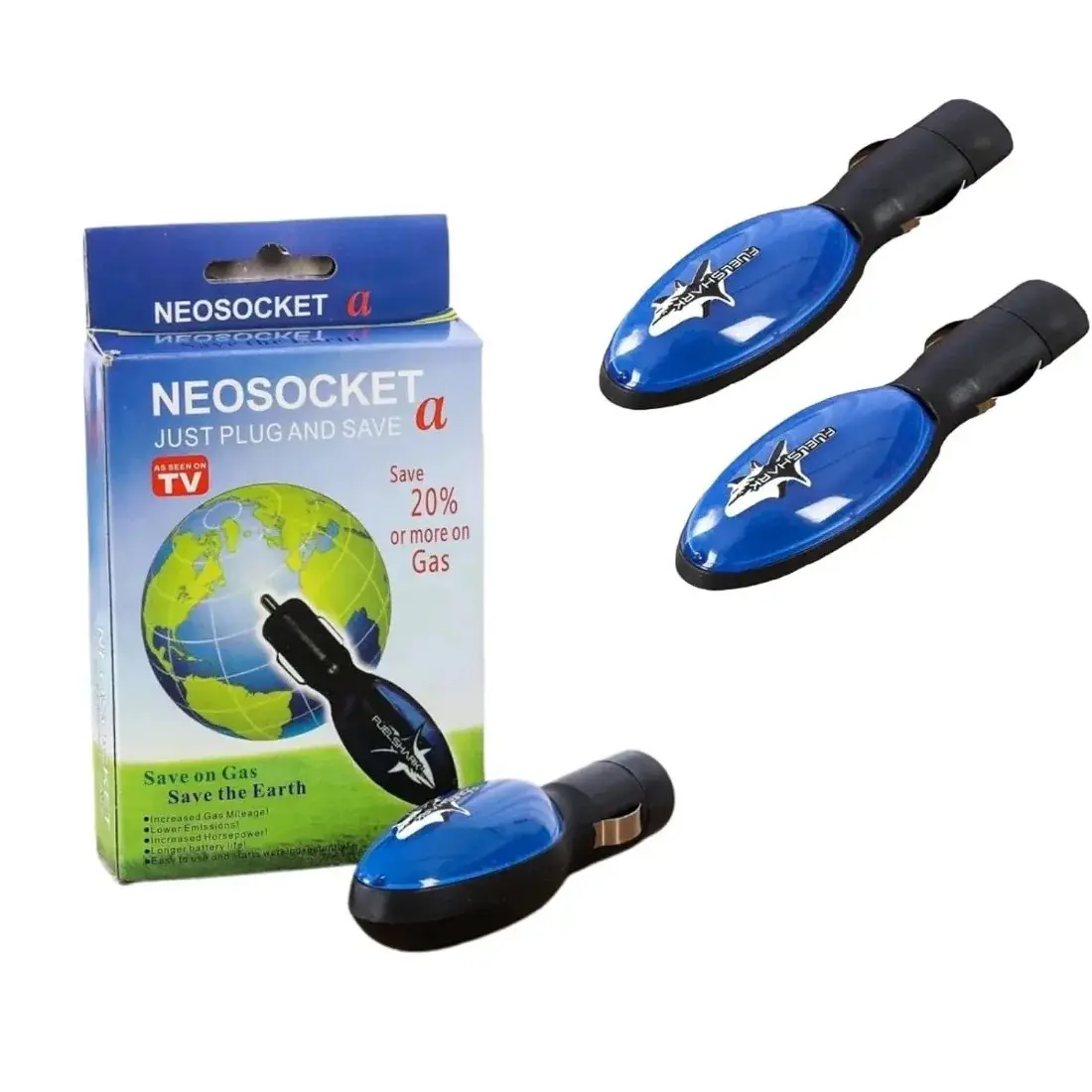 2PCS 2026 Car Fuel System Optimizer, Universal Automotive Electronic Stabilizer, Vehicle Engine Accessory portable fuel saver heater Up Light Erasable Message