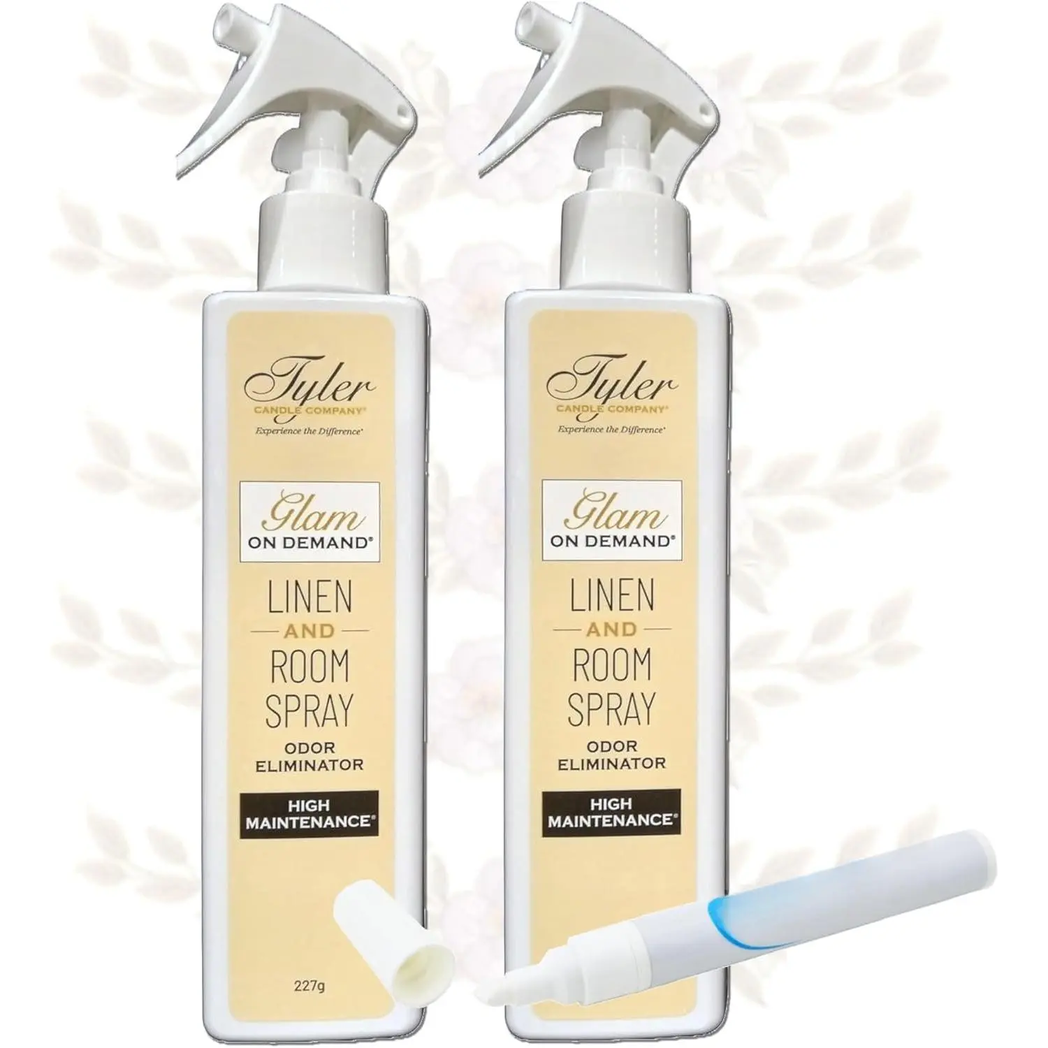 Tyler Glam  Demand - High Maintenance Scent Linen and Room  2 Pack - Air Freshener and Odor  Bundle with Stain Remover Pen - Laundry Bundle