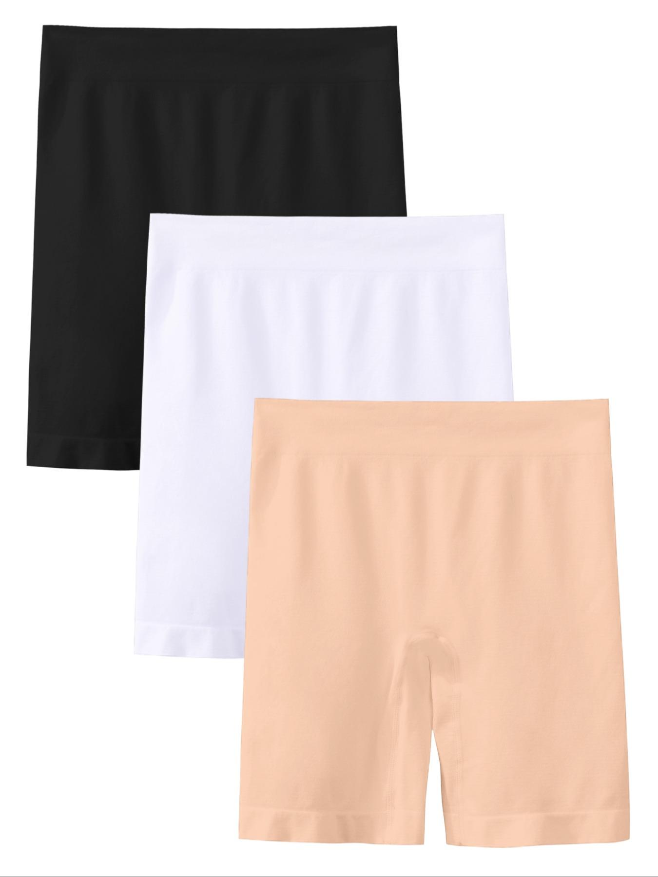 3 Pack Women's High Waist Shaperwear Shorts, No-Show Athletic Safety Shorts for All Seasons, Slim-Fit Design with Moderate Thickness