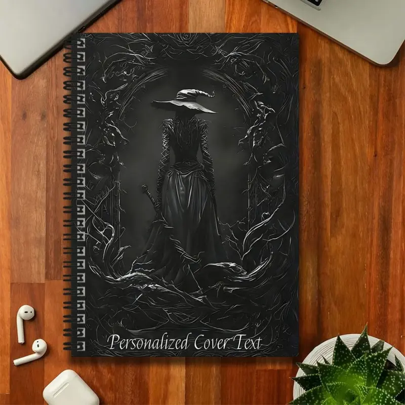 A dark fantasy witch-themed spiral notebook, mysterious, exquisite, and super eye-catching! A great aid for work and study, suitable for diaries, daily plans, and notes. Whether it's for a graduation ceremony, a birthday, or other occasions, it's also per