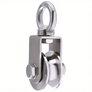 304 Stainless Steel Pulley with Two Bearings, Suitable for Clothesline/rope, Bearing Up to 500 Kg, Durable and Reliable