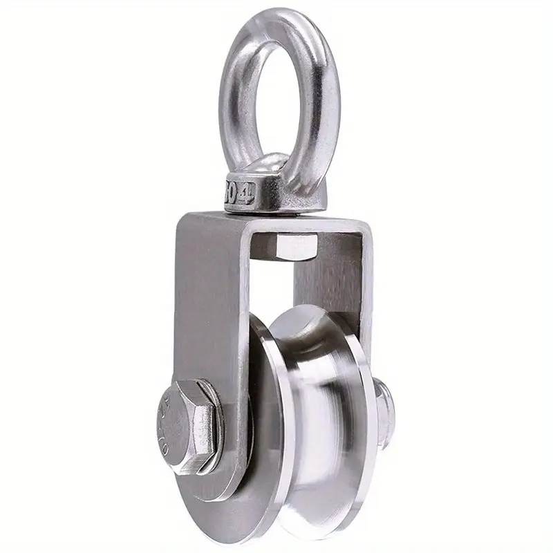 304 Stainless Steel Pulley with Two Bearings, Suitable for Clothesline/rope, Bearing Up to 500 Kg, Durable and Reliable