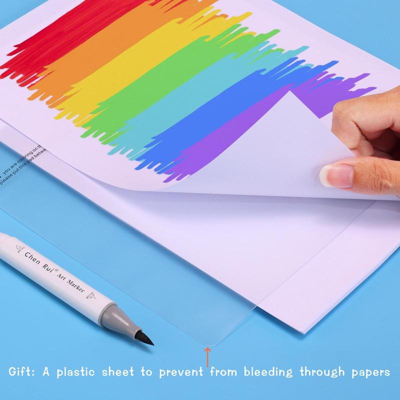 Dual Tip Marker Pen Set, 80/120 Colors Alcohol Based Brush Markers, Drawing Markers, Art Marker Set for Artists Adults Coloring Sketch Illustration Card Making