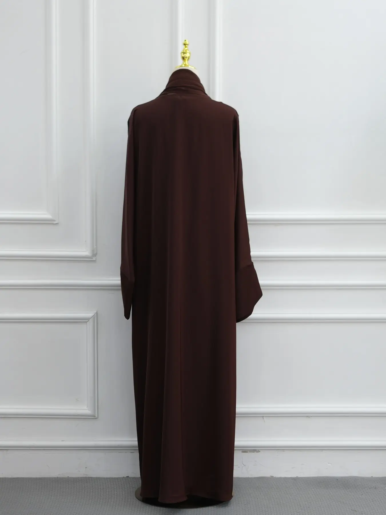 New Muslim Women's Multi Color Satin Belted Abaya Set, Flowy Loose Fit Maxi Dress with Headscarf, Daily Party