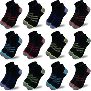 boys socks 12 Pairs kids Half Cushion Low Cut Sock Sport Ankle Athletic Sock for Little Big Kids,summervibes