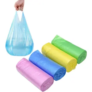 4 Bathroom Trash Bags, 4 Rolls/100 Counts Small Garbage Bags  Office, Bathroom Wastebasket Waste Bin Colorful Portable Rubbish Bags (100)