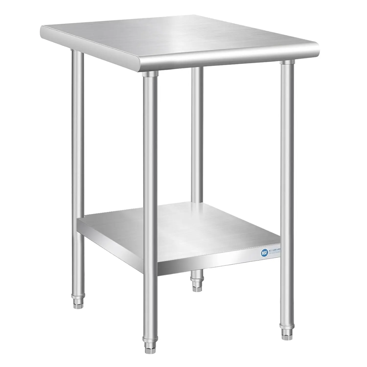 Stainless Steel Table 24 x 18 Inch, Commercial Stainless Steel Prep Table, NSF Metal Kitchen Prep Table for Restaurant Garage Storage