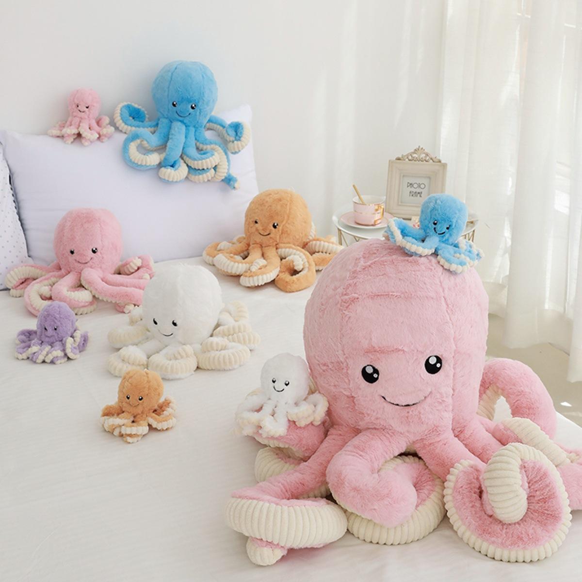 Octopus Plush Toy, Cartoon Rabbit Plush, Cuddly Cat & Hamster Stuffed Animals |   Cute Collectible Festival & Birthday Gifts, Sensory Huggable Toys