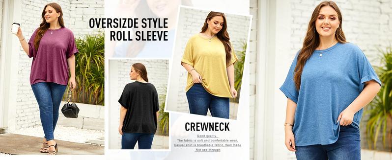 Danedvi Womens Tops Oversized Tshirts Summer Short Sleeve T Shirts Casual Loose Fit Basic Tees Leggings Cute