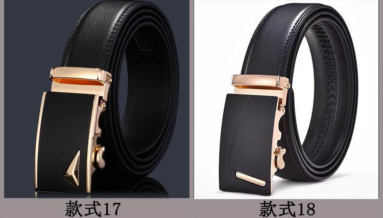 Belt Men's high-end leather automatic buckle head cowhide belt Men's business men's belt Casual classic belt
