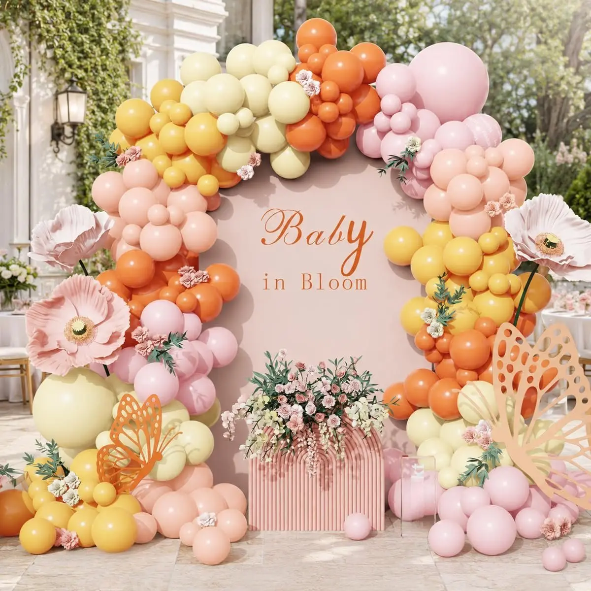 160 count  Yellow Orange Balloon Garland Arch Kit, Pastel  and Yellow Latex Balloons for  In Bloom Birthday    Theme Groovy Thanksgiving Harvest Party Decorations