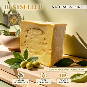 ciofy 5% Laurel Olive Oil Facial Cleanser Shampoo Body Wash Soap Deep Cleanser for Oil Control Moisturizing and Mite Removal Aleppo Ancient Soap Soap Bar Gentle Cleansing Soap Face Body Soap