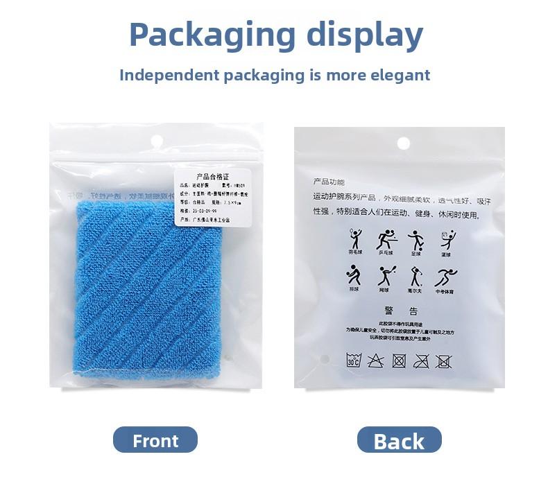 Cotton Wipe Sweat Ribbed Sports Bracer High Elastic Breathable Sweat Absorbing Basketball Running Badminton Fitness Wrist Guard