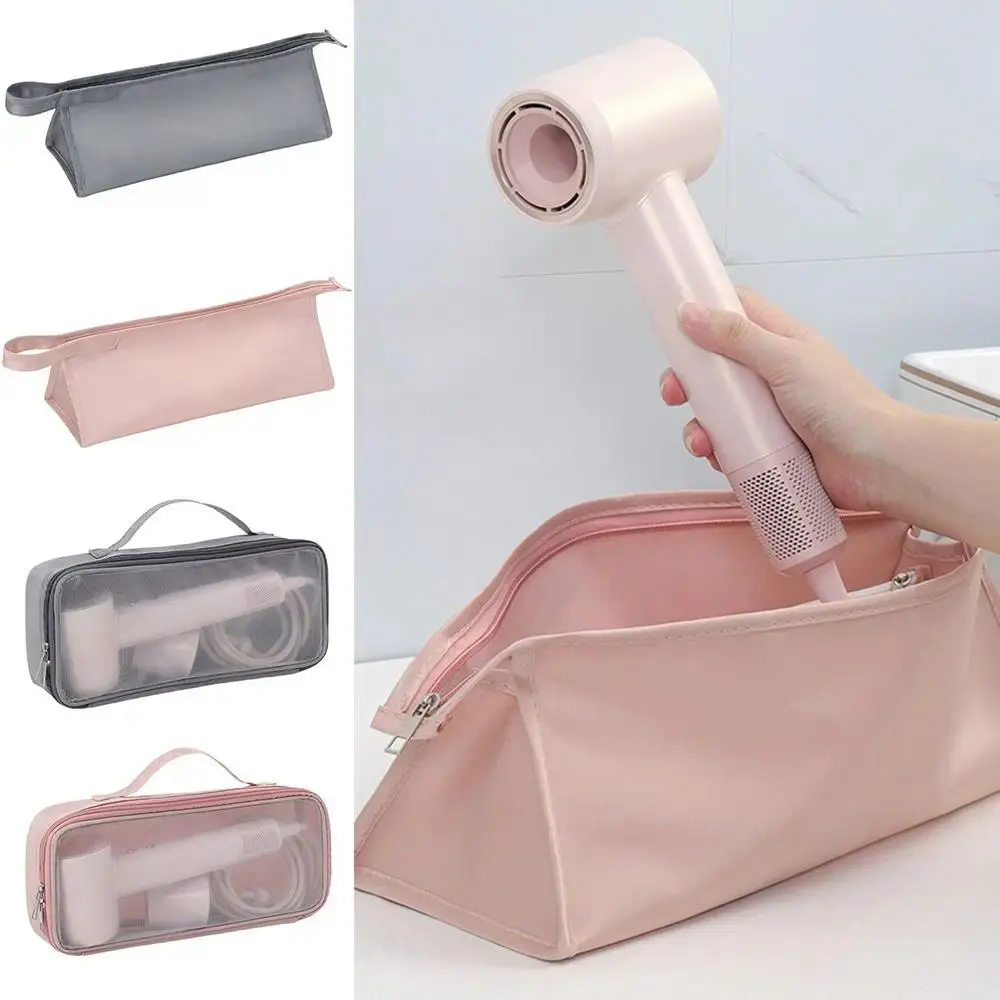 New Waterproof Storage Bag Large Capacity PU Leather Hair Dryer Bag Solid Color Travel Case For Dyson Airwrap Styler, 1Pcs Storage Bag, 32*14*6Cm