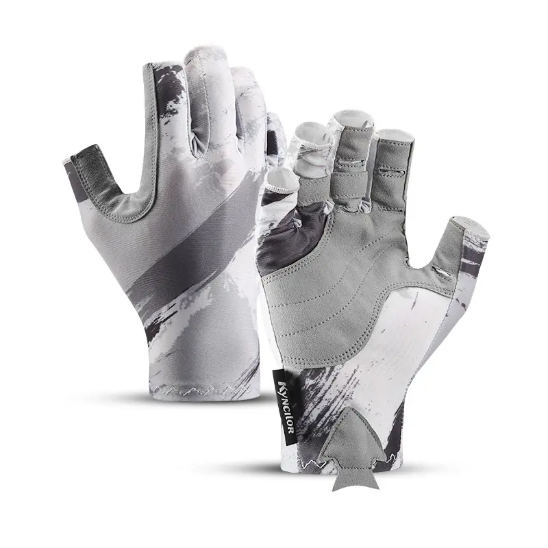 Outdoor Fishing Gloves Half Finger Men Women Anti-slip UV Wear Protection Sports Boating Fish Equipment Angling Sailing Gloves