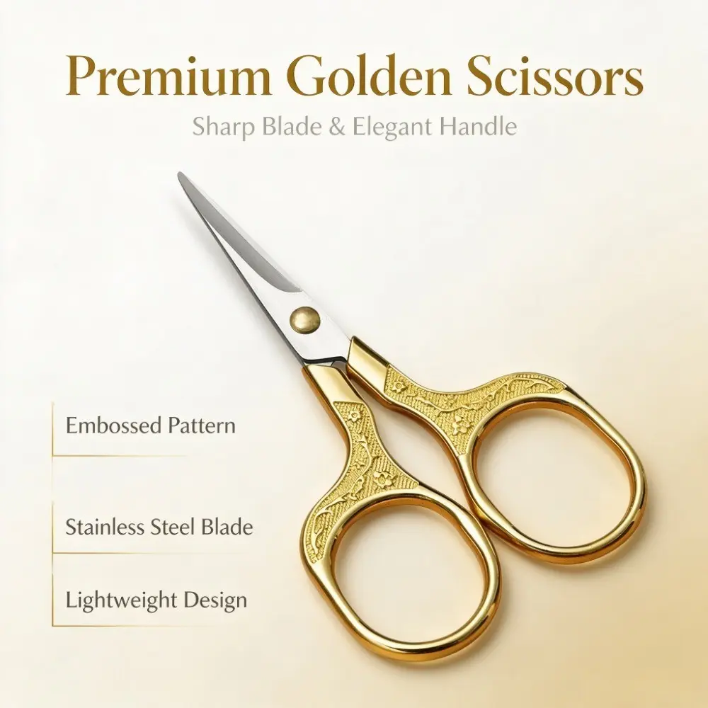 Vintage Mini Scissors, Stainless Steel Portable Embroidery Shears, Handmade Nail Art Thread Trimmer, Elegant Compact Design