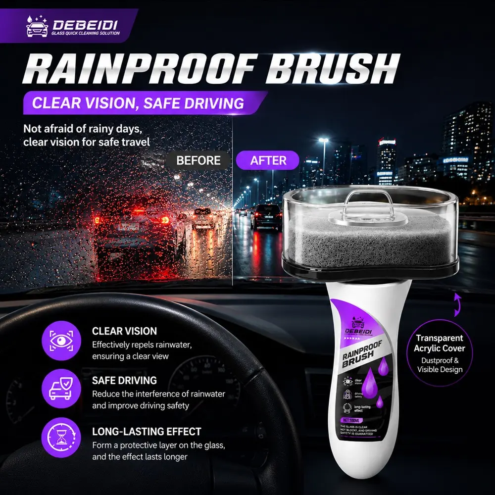 Debidi Car Window Cleaning Tool, Efficient Glass Squeegee and Wiper Set, Durable Auto Care Accessories, Clear Vision Guaranteed