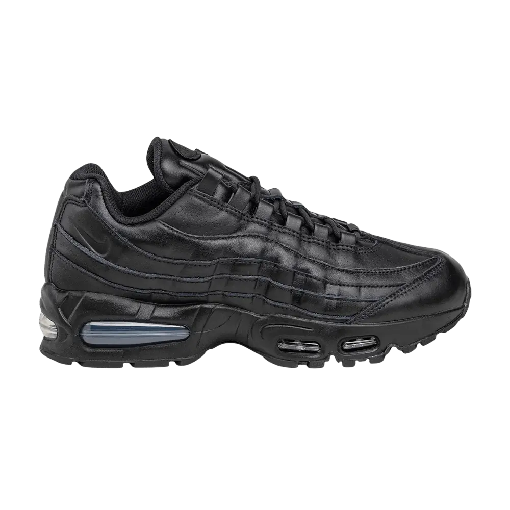 Nike Air Max 95 'Big Bubble - Black Leather' (Unisex) Black/Black/Black running shoes IM0696 001