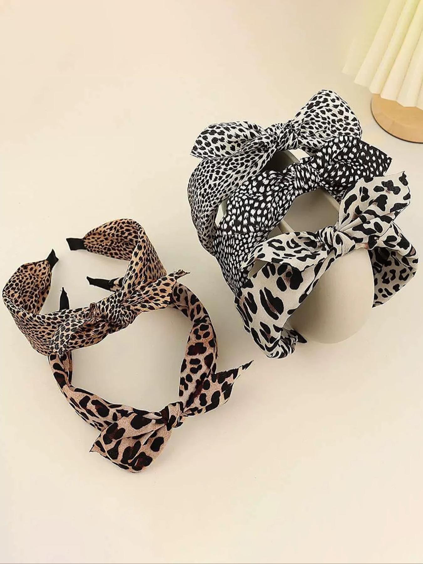 Leopard Pattern Hair Hoop, Elegant Hair Accessories for Women & Girls, Minimalist Headwear Suitable for Thick Hair, Zigzag Headband, Headbands Women
