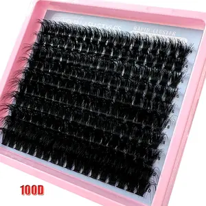 200pcs Dense False Eyelashes, D Curl Mixed Lengths, 0.07mm Thickness, Reusable Dramatic Lashes, Ideal for Parties, Stage, Gifts
