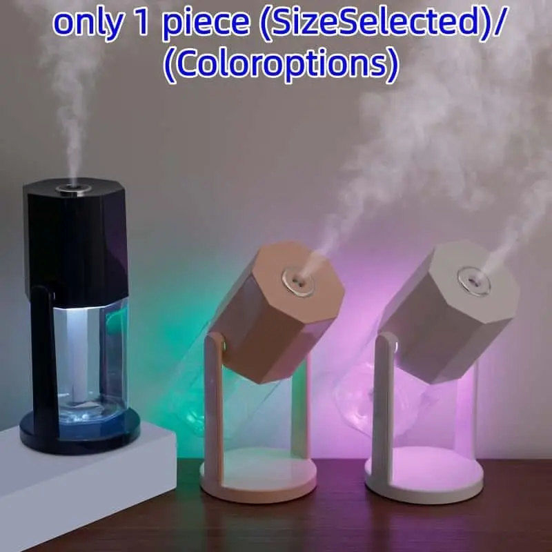 Rotatable Mini Wireless Humidifier, Portable Desktop & Car Mist Humidifier, Rechargeable Moisturizer for Bedroom Travel Version2