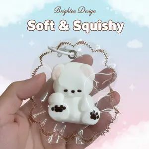 1pc Sad White Bear Squishy Toy, Soft Slow Rising Sensory Fidget for Stress Relief, Cute Crying Animal Desk Decor, Durable Venting Doll for Adults, Birthday, Christmas & Party Favors