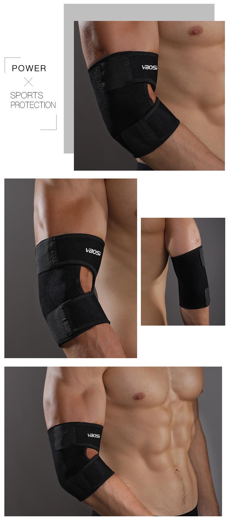 VBOSI Sports Elbow Pads Outdoor Sports Pressurized Protective Gear Weightlifting Cycling Tennis Badminton  Spot Wholesale accessories basketball grip socks soccer shoulder mini shin guards Warm Compression Knee Protection