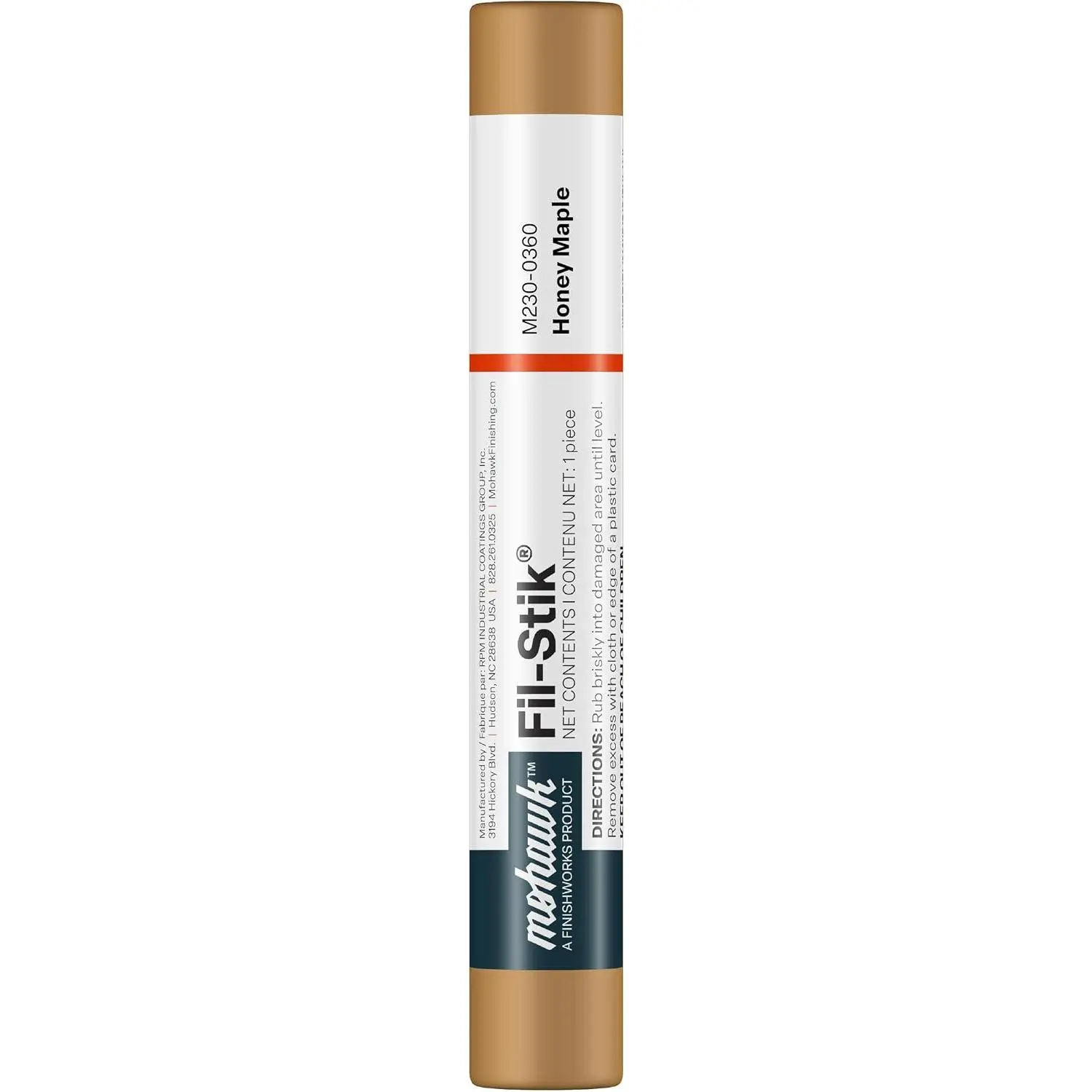 Finishing Products Fill Stick (Fil-Stik) Putty Stick for  Repair (Honey Maple)- Rub  Semi-Soft Wax Filler Stick
