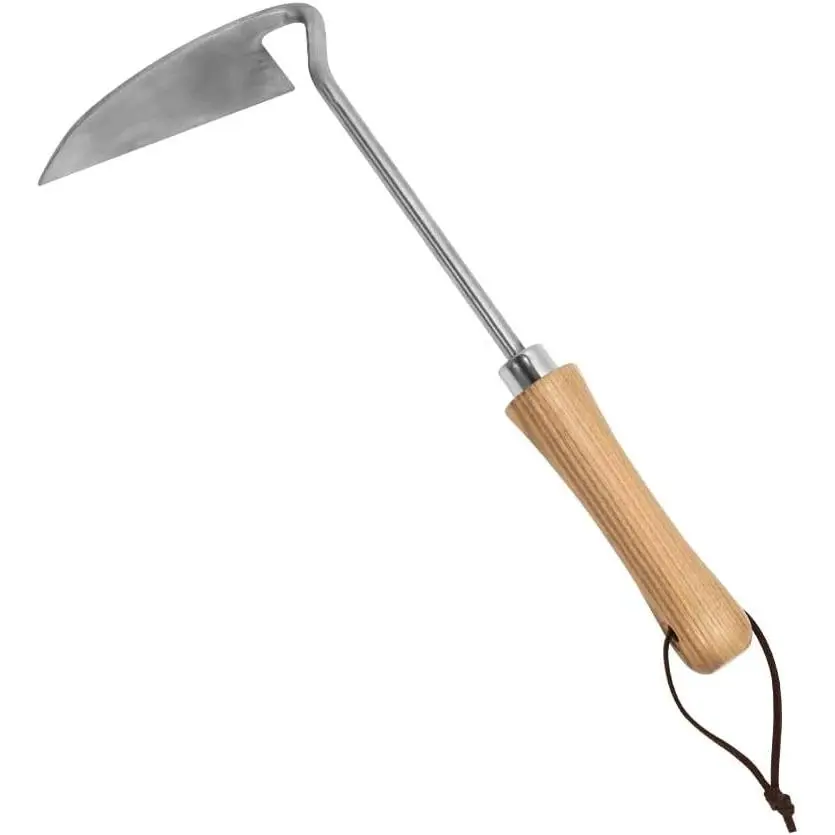 Hoe Crack Weeder, Stainless Steel  Weeding  | Versatile Weeding Tool with Wooden Handle, Garden Hand Hoe for Effective Weeding Cultivating Loosening Furrowing & Digging