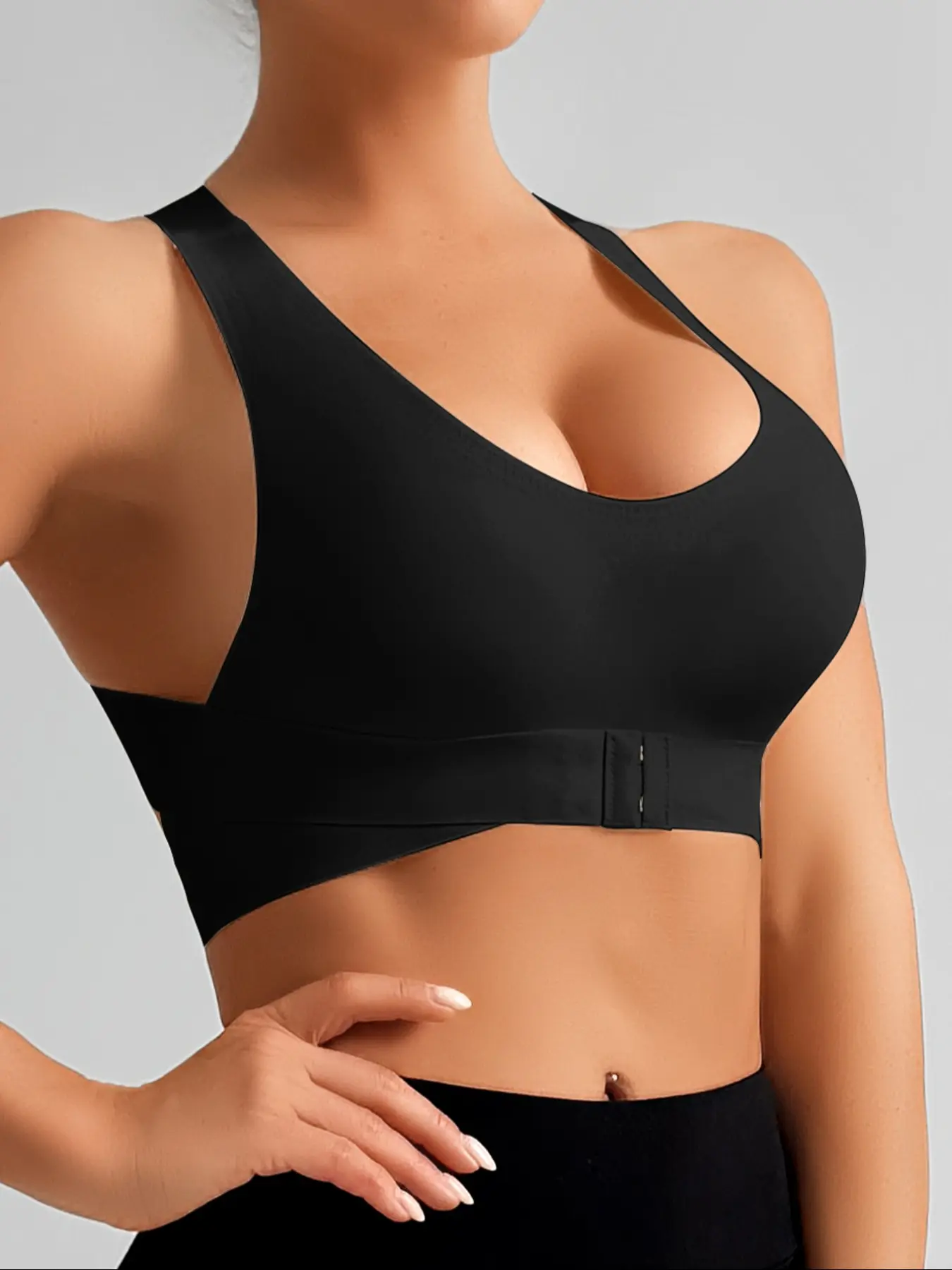 Women's Front Buckle Bra, Seamless Push-Up Bralette, Thin and Easy to Wear, Suitable for Plunge, Daily Home, Outing, Date